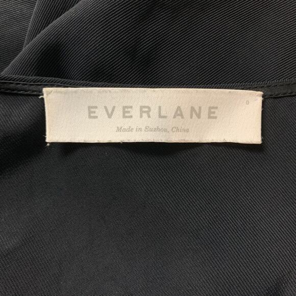 Everlane Japanese GoWeave Front-Zip 3/4 Sleeve Mini Dress in Black - Picture 11 of 13